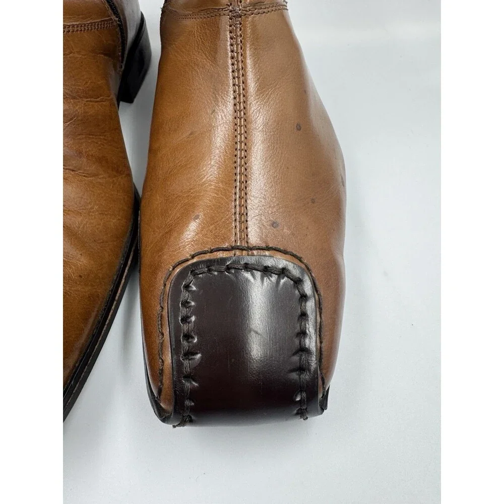 Fratelli Footwear Men's Genuine Leather Boots Size 10.5 Cognac Brown Bootie